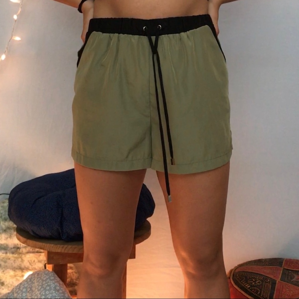 Olive Drawstring Shorts